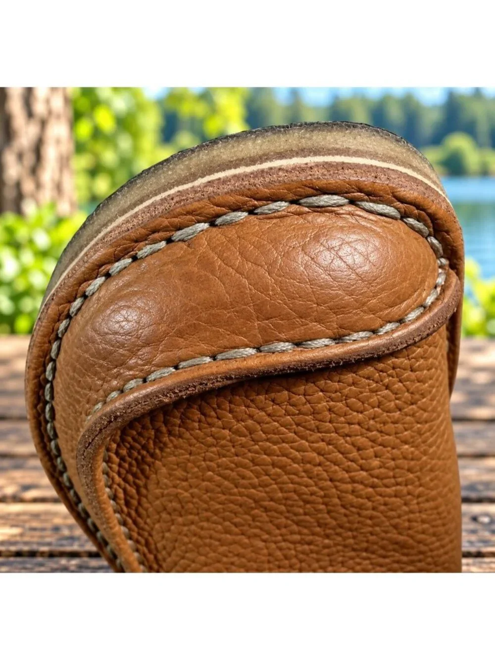 Clarks Originals Tan Pebbled Leather Seam Trek Rambler Crepe Sole Shoes Men's 11
